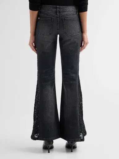 Alice + Olivia Women's Sirena Low-Rise Bell Bottom Jeans | Thumbnail 4 Alice + Olivia Women's Sirena Low-Rise Bell Bottom Jeans | Thumbnail 4