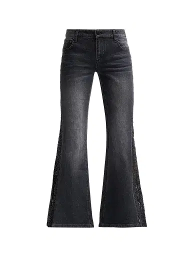 Alice + Olivia Women's Sirena Low-Rise Bell Bottom Jeans | Thumbnail 1 Alice + Olivia Women's Sirena Low-Rise Bell Bottom Jeans | Thumbnail 1