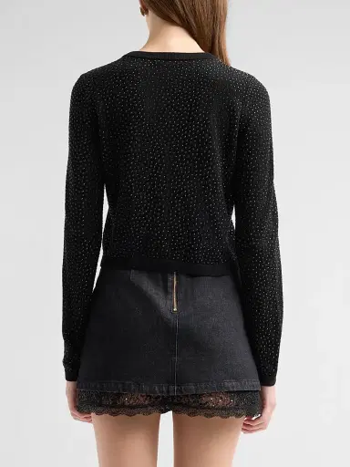 Alice + Olivia Women's Carson Embellished Wool Cardigan | Thumbnail 3 Alice + Olivia Women's Carson Embellished Wool Cardigan | Thumbnail 3