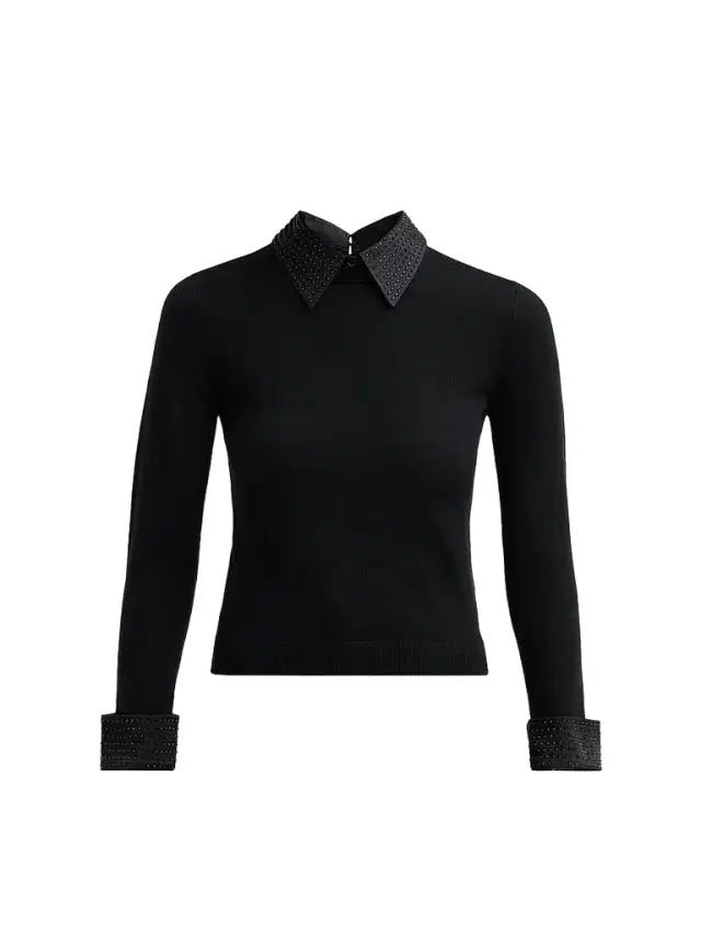 Women's Porla Embellished Collared Sweater Women's Porla Embellished Collared Sweater