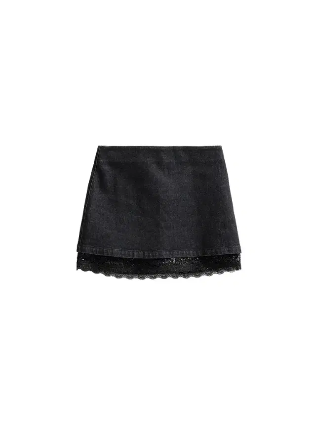 Women's Rubi Denim Lace-Trim Mini Skirt Women's Rubi Denim Lace-Trim Mini Skirt