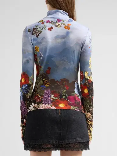 Alice + Olivia Women's Delaina Printed Turtleneck Top | Thumbnail 3 Alice + Olivia Women's Delaina Printed Turtleneck Top | Thumbnail 3