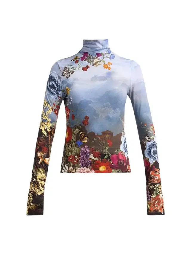 Women's Delaina Printed Turtleneck Top Women's Delaina Printed Turtleneck Top