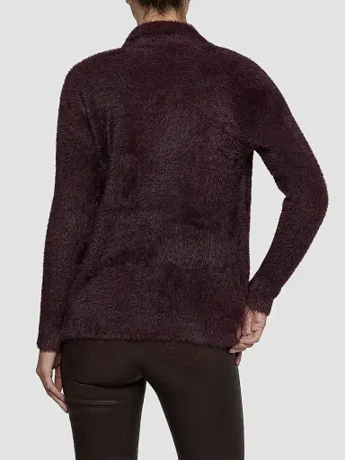 L'Agence Women's Mist Fuzzy Collared Cardigan | Thumbnail 3 L'Agence Women's Mist Fuzzy Collared Cardigan | Thumbnail 3