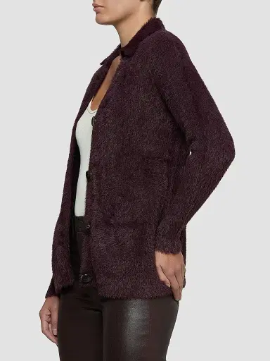 L'Agence Women's Mist Fuzzy Collared Cardigan | Thumbnail 5 L'Agence Women's Mist Fuzzy Collared Cardigan | Thumbnail 5