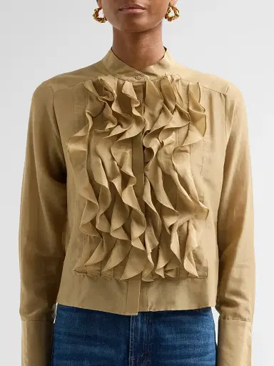 TWP Women's Patti Ruffle Cotton-Silk Blouse | Thumbnail 5 TWP Women's Patti Ruffle Cotton-Silk Blouse | Thumbnail 5