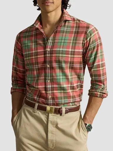 Polo Ralph Lauren Men's Classic-Fit Plaid Flannel Shirt | Thumbnail 4 Polo Ralph Lauren Men's Classic-Fit Plaid Flannel Shirt | Thumbnail 4