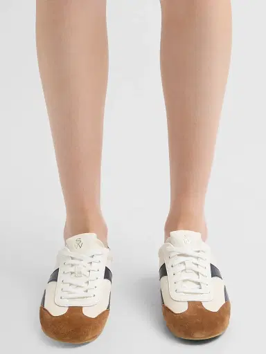Stuart Weitzman Women's Vander Suede Low-Top Sneakers | Thumbnail 2 Stuart Weitzman Women's Vander Suede Low-Top Sneakers | Thumbnail 2