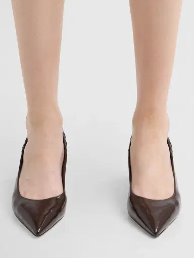 Stuart Weitzman Women's 50MM Patent Leather Slingback Pumps | Thumbnail 2 Stuart Weitzman Women's 50MM Patent Leather Slingback Pumps | Thumbnail 2