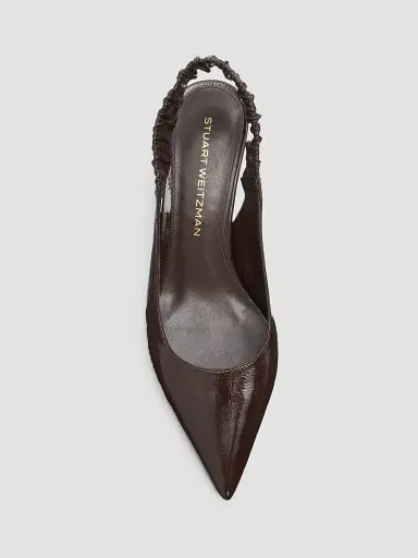 Stuart Weitzman Women's 50MM Patent Leather Slingback Pumps | Thumbnail 6 Stuart Weitzman Women's 50MM Patent Leather Slingback Pumps | Thumbnail 6
