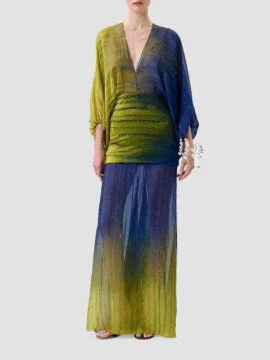 Silvia Tcherassi Women's Lilen Degradé Silk-Blend Gown | Thumbnail 2 Silvia Tcherassi Women's Lilen Degradé Silk-Blend Gown | Thumbnail 2
