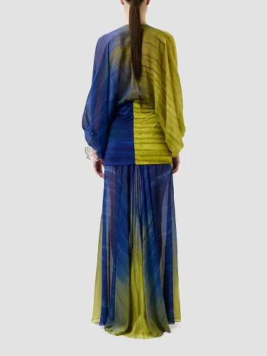 Silvia Tcherassi Women's Lilen Degradé Silk-Blend Gown | Thumbnail 3 Silvia Tcherassi Women's Lilen Degradé Silk-Blend Gown | Thumbnail 3