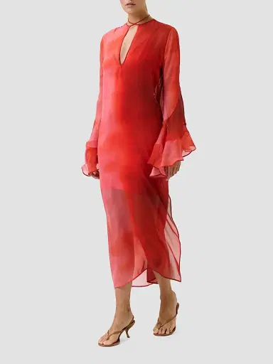Silvia Tcherassi Women's Aries Chiffon Maxi Slipdress | Thumbnail 2 Silvia Tcherassi Women's Aries Chiffon Maxi Slipdress | Thumbnail 2