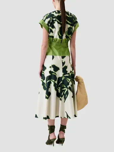 Silvia Tcherassi Women's Maida Floral Stretch-Cotton Midi Dress | Thumbnail 3 Silvia Tcherassi Women's Maida Floral Stretch-Cotton Midi Dress | Thumbnail 3