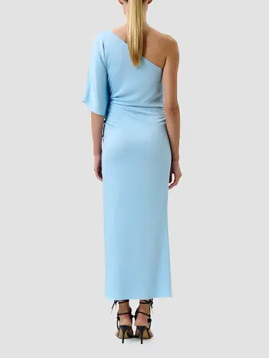 Silvia Tcherassi Women's Oby Ruched Satin One-Shoulder Maxi Dress | Thumbnail 3 Silvia Tcherassi Women's Oby Ruched Satin One-Shoulder Maxi Dress | Thumbnail 3