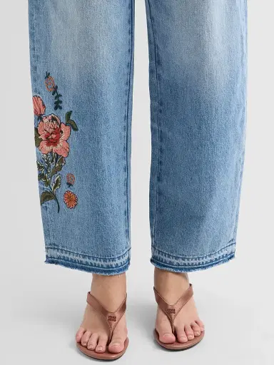 Johnny Was Women's Solana Embroidered Barrel-Leg Jeans | Thumbnail 5 Johnny Was Women's Solana Embroidered Barrel-Leg Jeans | Thumbnail 5
