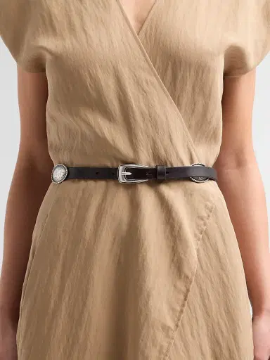 Johnny Was Women's Leggera Italian Leather Conch Belt | Thumbnail 2 Johnny Was Women's Leggera Italian Leather Conch Belt | Thumbnail 2