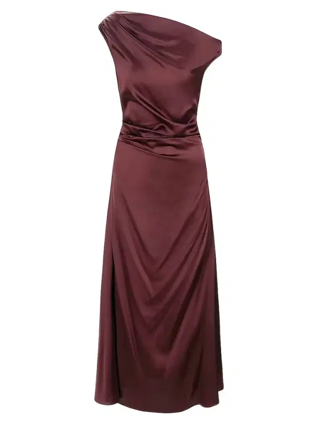 Women's Phare Draped Silk-Blend Midi-Dress Women's Phare Draped Silk-Blend Midi-Dress