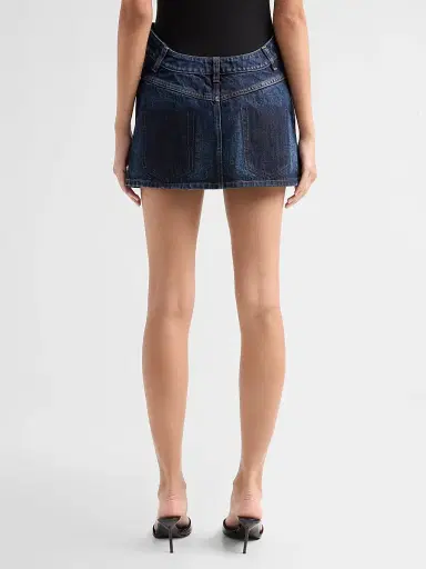 Jean Paul Gaultier Women's Curvy Waist Denim Mini Skirt | Thumbnail 3 Jean Paul Gaultier Women's Curvy Waist Denim Mini Skirt | Thumbnail 3