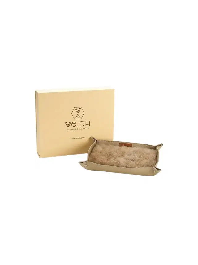 Todo Leather & Alpaca Fur Rectangular Catchall Tray Todo Leather & Alpaca Fur Rectangular Catchall Tray