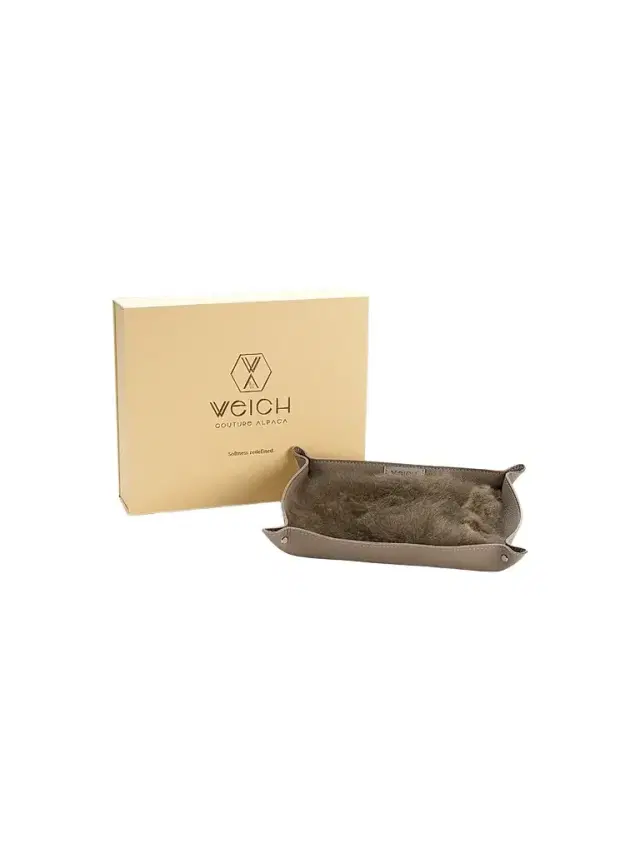 Todo Leather & Alpaca Fur Rectangular Catchall Tray Todo Leather & Alpaca Fur Rectangular Catchall Tray