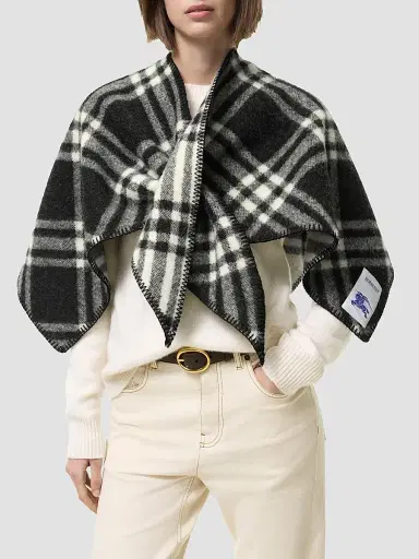 Burberry Women's Rydal Check Wool Scarf | Thumbnail 2 Burberry Women's Rydal Check Wool Scarf | Thumbnail 2