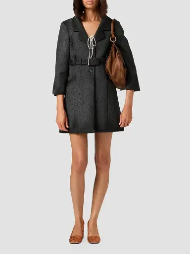 Miu Miu Women's Single-Breasted Double Wool Coat | Thumbnail 2 Miu Miu Women's Single-Breasted Double Wool Coat | Thumbnail 2