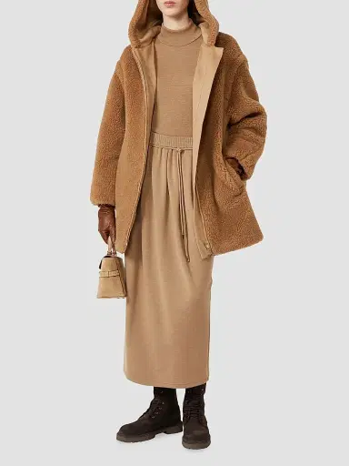 Max Mara Women's Teddy Fabric Coat | Thumbnail 2 Max Mara Women's Teddy Fabric Coat | Thumbnail 2