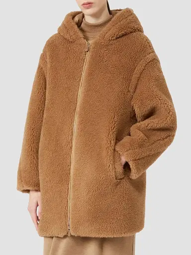 Max Mara Women's Teddy Fabric Coat | Thumbnail 3 Max Mara Women's Teddy Fabric Coat | Thumbnail 3