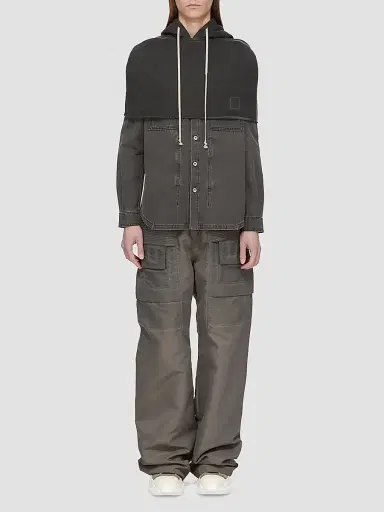 DRKSHDW by Rick Owens Men's Denim Fitted Outershirt | Thumbnail 2 DRKSHDW by Rick Owens Men's Denim Fitted Outershirt | Thumbnail 2