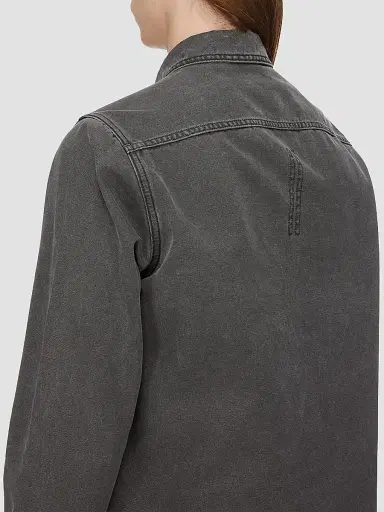 DRKSHDW by Rick Owens Men's Denim Fitted Outershirt | Thumbnail 6 DRKSHDW by Rick Owens Men's Denim Fitted Outershirt | Thumbnail 6
