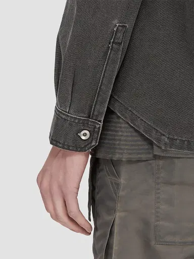 DRKSHDW by Rick Owens Men's Denim Fitted Outershirt | Thumbnail 7 DRKSHDW by Rick Owens Men's Denim Fitted Outershirt | Thumbnail 7