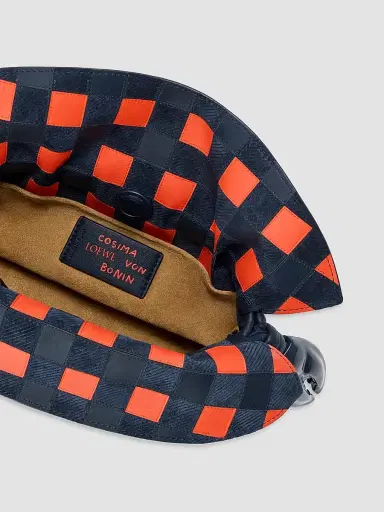 Loewe Women's x Cosima Von Bonin Flamenco Mini Check-Intarsia & Leather Clutch | Thumbnail 4 Loewe Women's x Cosima Von Bonin Flamenco Mini Check-Intarsia & Leather Clutch | Thumbnail 4