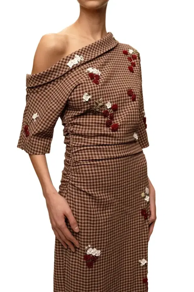 Chuck Embroidered Gingham Midi Skirt Chuck Embroidered Gingham Midi Skirt