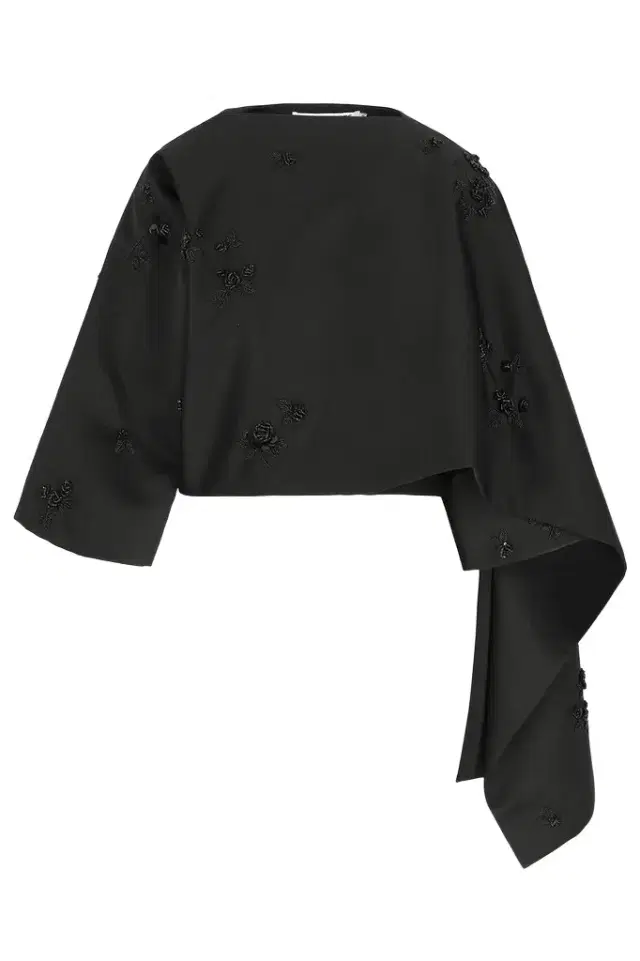Leo Floral Embroidered Cape Top Leo Floral Embroidered Cape Top