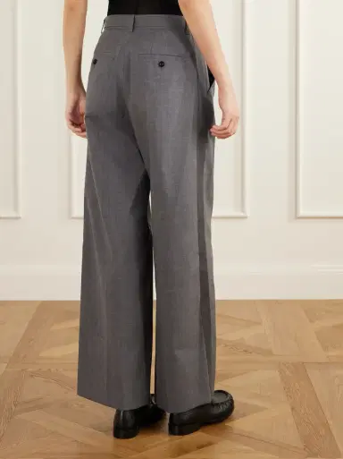 Sacai Belted pleated twill wide-leg pants | Thumbnail 4 Sacai Belted pleated twill wide-leg pants | Thumbnail 4