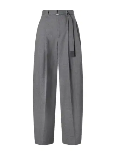 Sacai Belted pleated twill wide-leg pants | Thumbnail 1 Sacai Belted pleated twill wide-leg pants | Thumbnail 1
