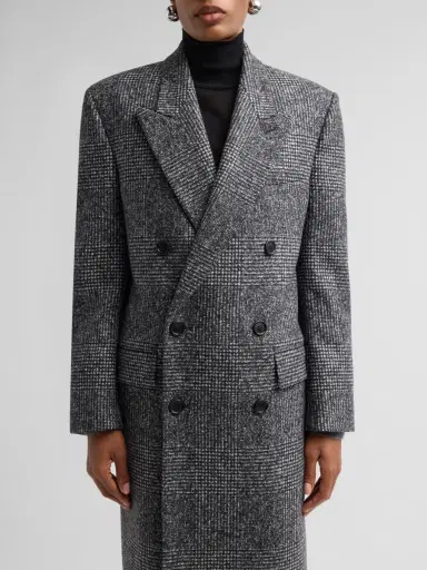 Nili Lotan Women's Edmont Double-Breasted Long Coat | Thumbnail 5 Nili Lotan Women's Edmont Double-Breasted Long Coat | Thumbnail 5