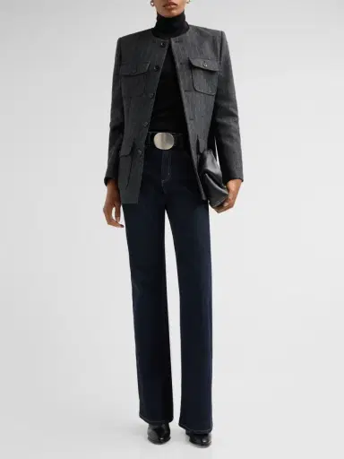 Nili Lotan Women's Jenette Pinstripe Wool Jacket | Thumbnail 2 Nili Lotan Women's Jenette Pinstripe Wool Jacket | Thumbnail 2