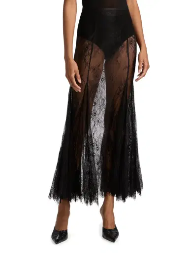 Ronny Kobo Women's Liesel Floral Lace Maxi Skirt | Thumbnail 3 Ronny Kobo Women's Liesel Floral Lace Maxi Skirt | Thumbnail 3