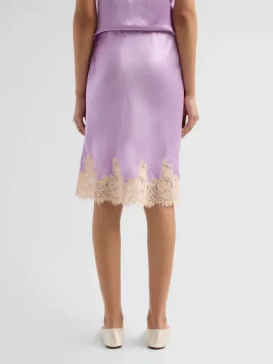 DÔEN Women's Elowette Silk & Lace Midi-Skirt | Thumbnail 3 DÔEN Women's Elowette Silk & Lace Midi-Skirt | Thumbnail 3