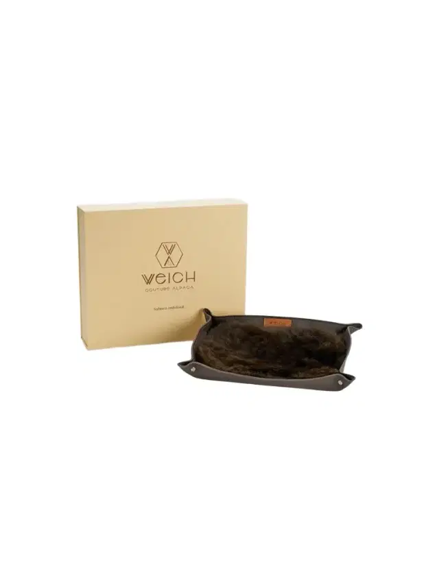 Todo Leather & Alpaca Fur Rectangular Catchall Tray Todo Leather & Alpaca Fur Rectangular Catchall Tray