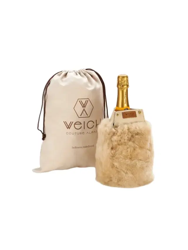 Frio Leather & Alpaca Fur Bottle Cooler Frio Leather & Alpaca Fur Bottle Cooler