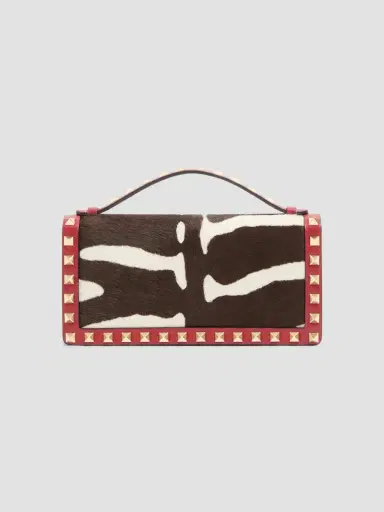 Valentino Women's Rockstud Wallet with Chain in Pony Effect Calfskin | Thumbnail 6 Valentino Women's Rockstud Wallet with Chain in Pony Effect Calfskin | Thumbnail 6