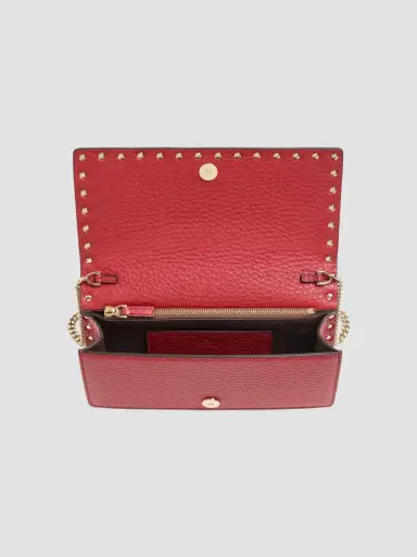 Valentino Women's Rockstud Wallet with Chain in Pony Effect Calfskin | Thumbnail 7 Valentino Women's Rockstud Wallet with Chain in Pony Effect Calfskin | Thumbnail 7