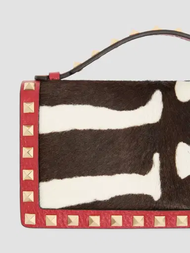 Valentino Women's Rockstud Wallet with Chain in Pony Effect Calfskin | Thumbnail 8 Valentino Women's Rockstud Wallet with Chain in Pony Effect Calfskin | Thumbnail 8
