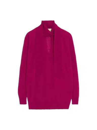 Valentino Women's Wool Sweater with Scarf | Thumbnail 1 Valentino Women's Wool Sweater with Scarf | Thumbnail 1