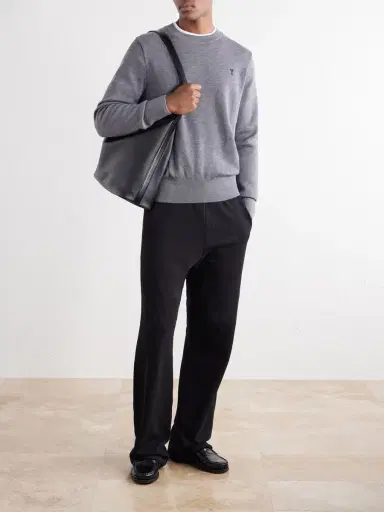 AMI PARIS ADC Logo-Embroidered Merino Wool Sweater - Men | Thumbnail 2 AMI PARIS ADC Logo-Embroidered Merino Wool Sweater - Men | Thumbnail 2