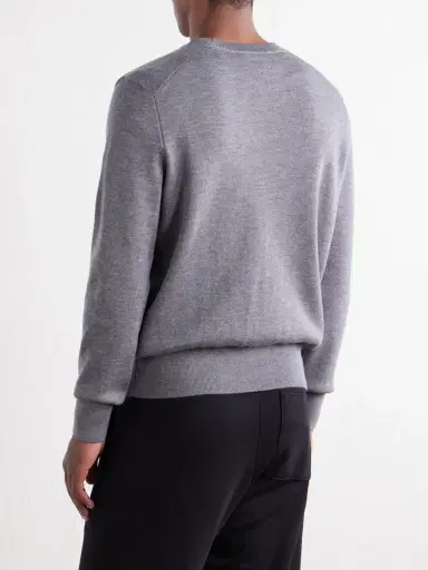AMI PARIS ADC Logo-Embroidered Merino Wool Sweater - Men | Thumbnail 4 AMI PARIS ADC Logo-Embroidered Merino Wool Sweater - Men | Thumbnail 4