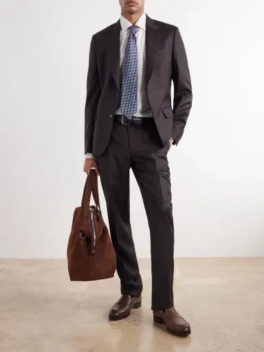 Paul Smith Straight-Leg Wool and Cashmere-Blend Flannel Trousers - Men | Thumbnail 2 Paul Smith Straight-Leg Wool and Cashmere-Blend Flannel Trousers - Men | Thumbnail 2